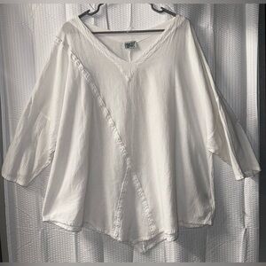 Oh My Gauze! white cotton gauze blouse Size L
